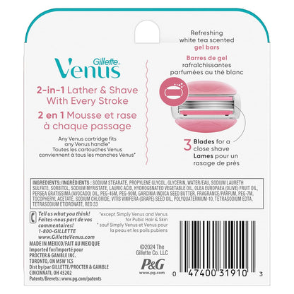 Gillette Venus ComfortGlide White Tea Cuchillas de afeitar para muj...