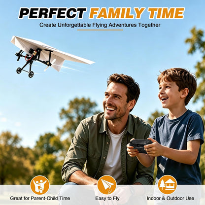 Virellia Kit de avión de papel RC DIY de 2 piezas para aficionados,...