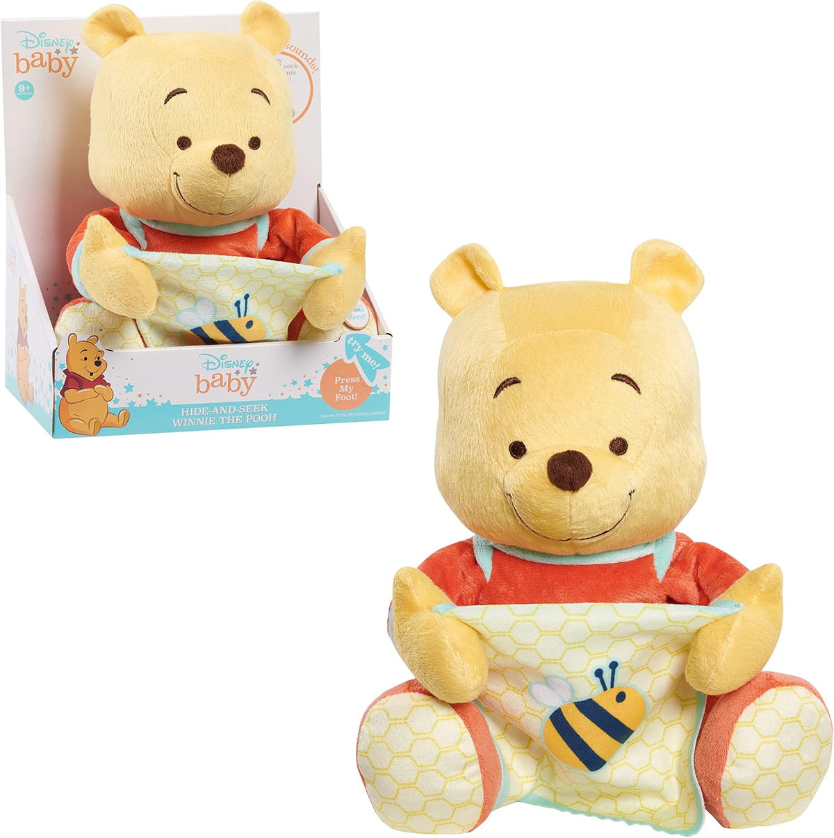 Disney Peluche interactivo de Winnie the Pooh de Baby Hide-and-Seek...