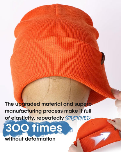 FURTALK Gorro para Hombres y Mujeres con Puños Tejido Grueso Unisex...