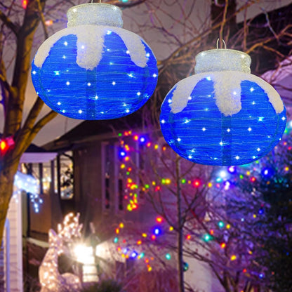 Esferas de Navidad Iluminadas Decoraciones para Exteriores, 2 pieza...