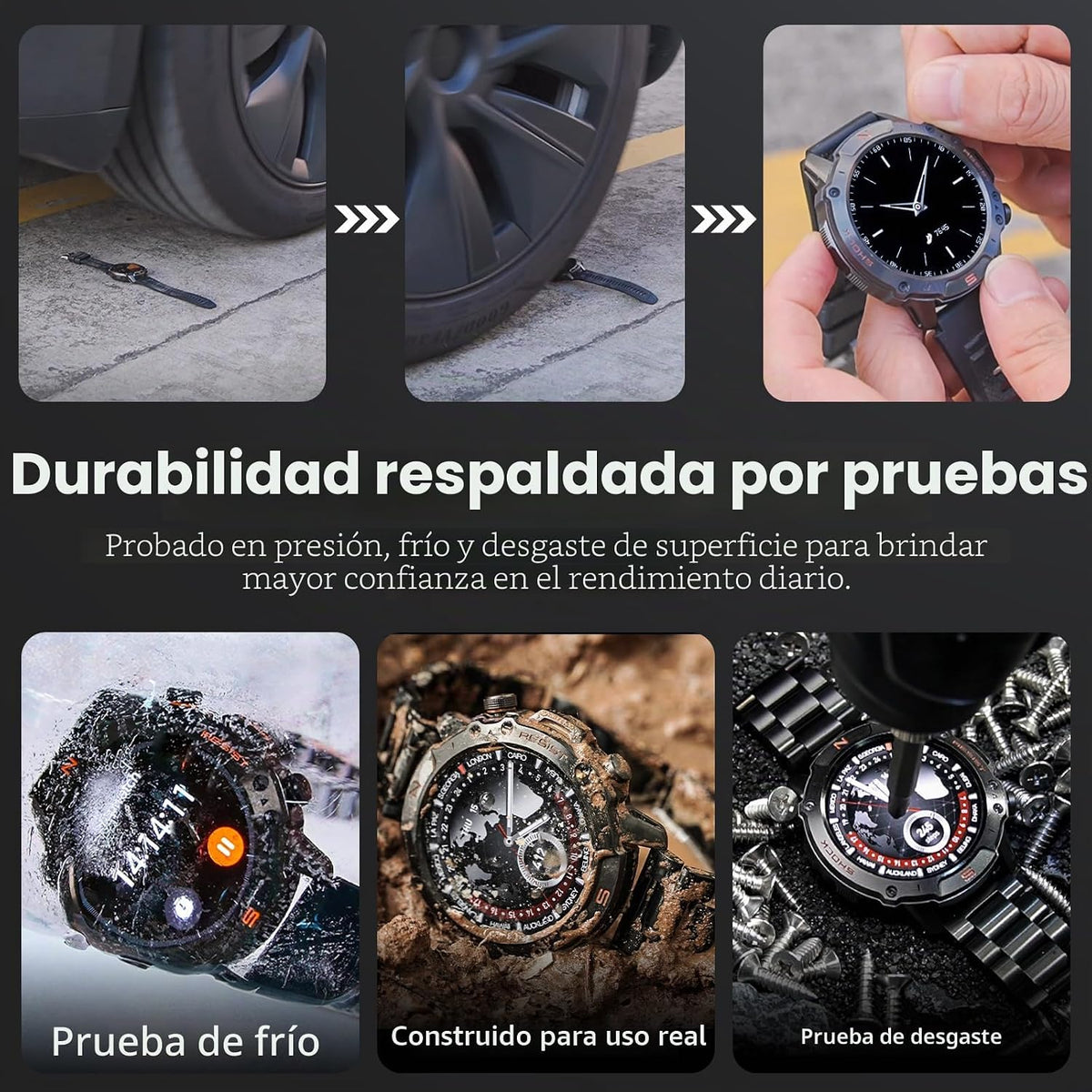 Reloj inteligente resistente para hombres, resistente al agua hasta...