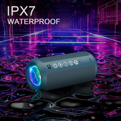 Ortizan Altavoz Bluetooth portátil, impermeable IPX7, inalámbrico,...
