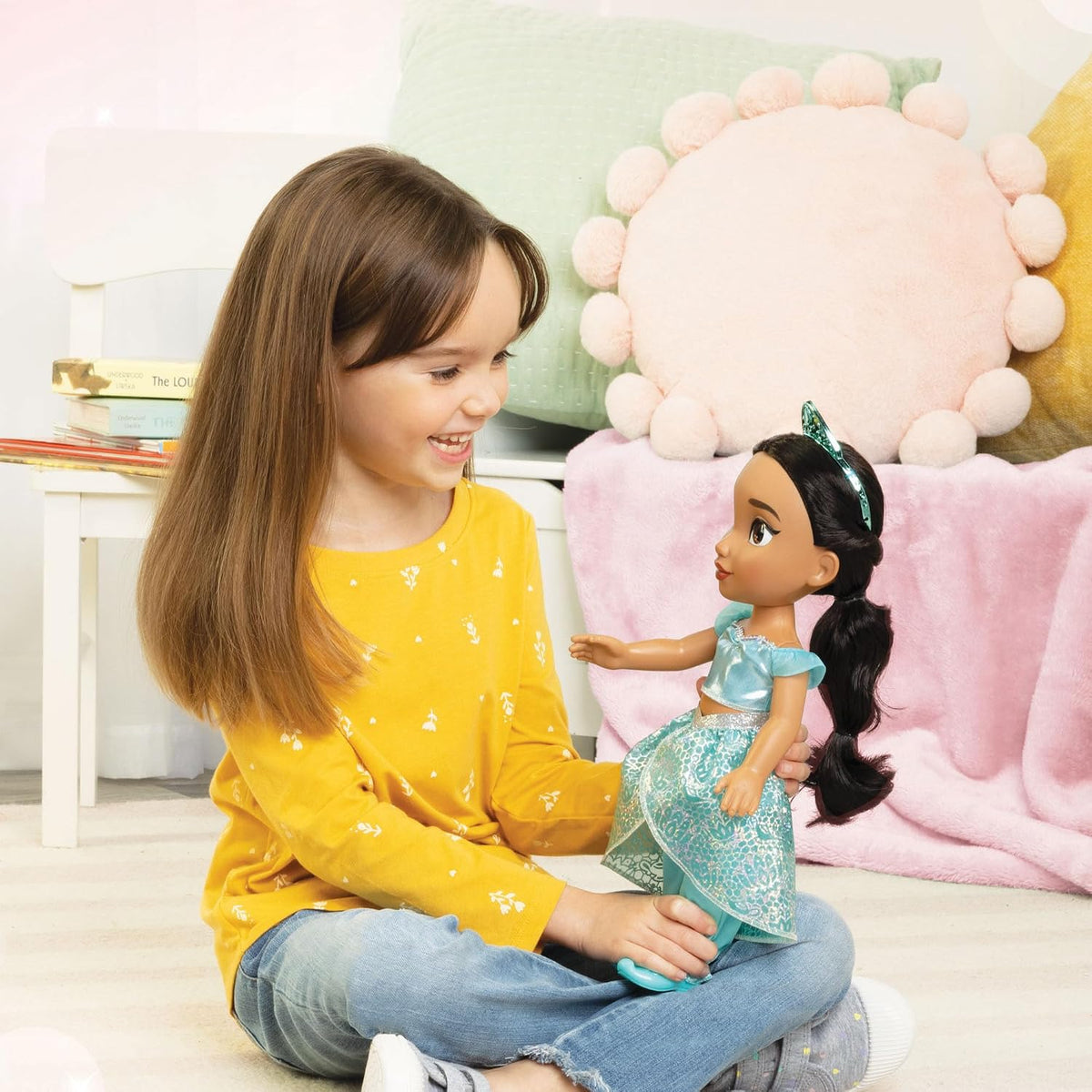Disney Princess My Friend - Muñeca Jasmine de 14 pulgadas de alto,...