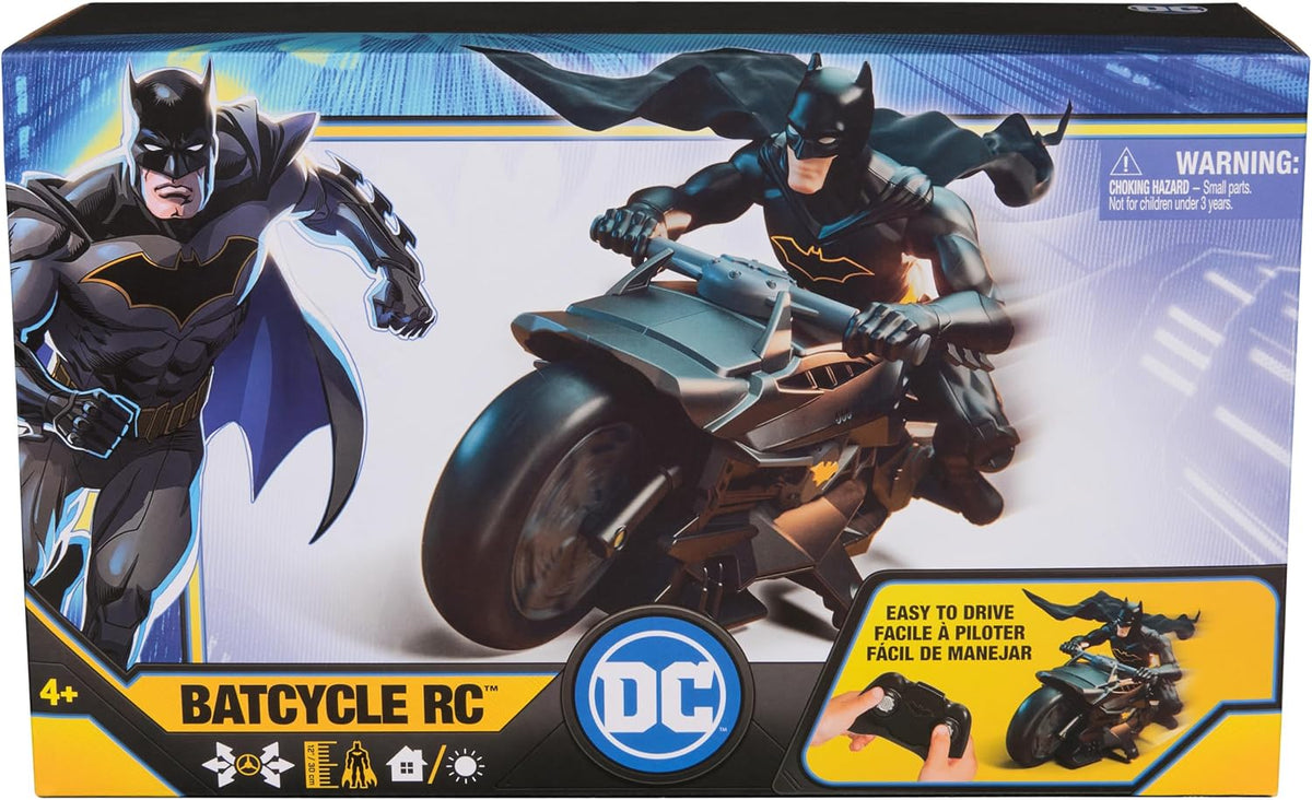 DC Comics, Batciclo de control remoto Batman Stealth con figura de...