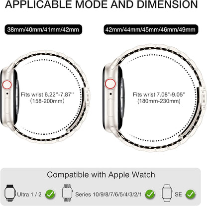 EPULY Correa de metal compatible con correas de Apple Watch para ho...