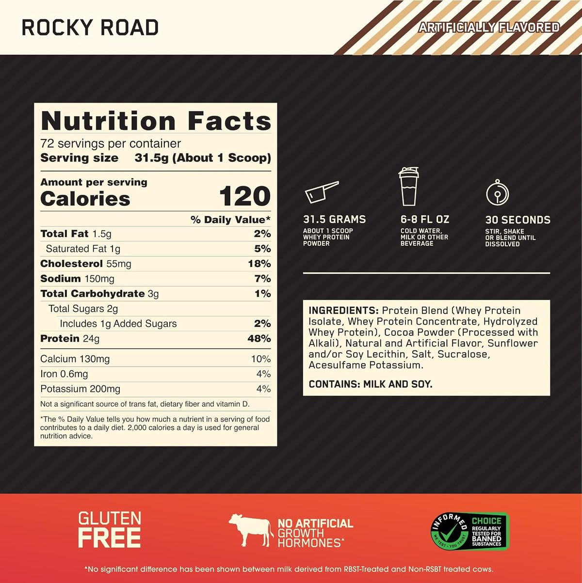 Optimum Nutrition Estándar dorado 100% Proteína de Suero de Leche e...