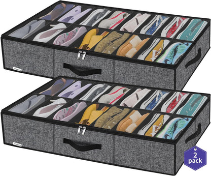 Onlyeasy Organizador Robusto para Almacenamiento de Zapatos Debajo...