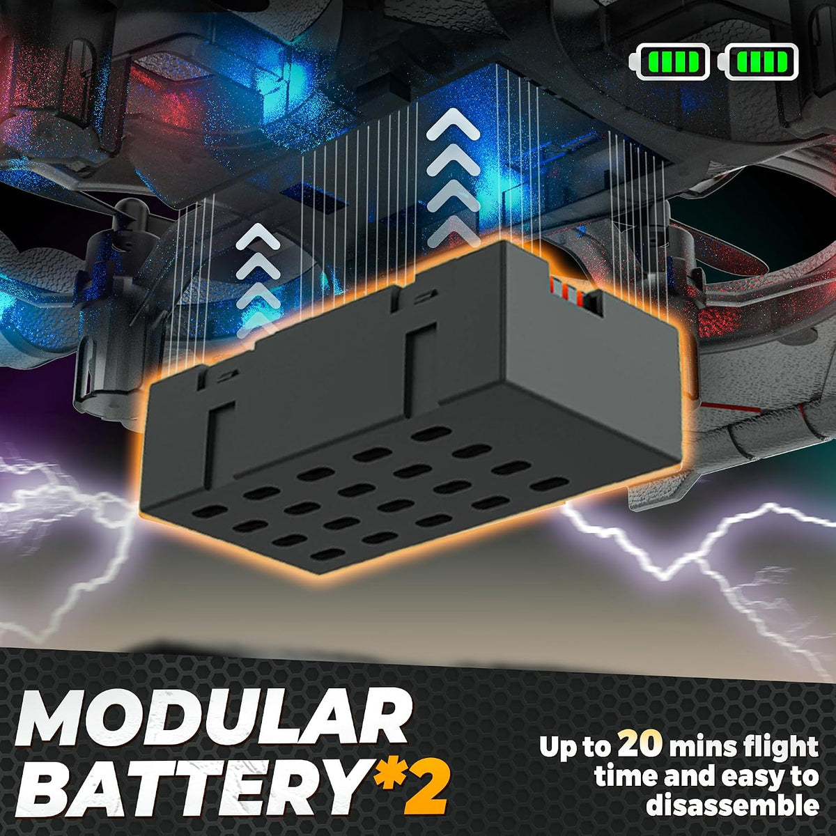 BEZGAR Aviones de control remoto con luces LED para niños y adultos...