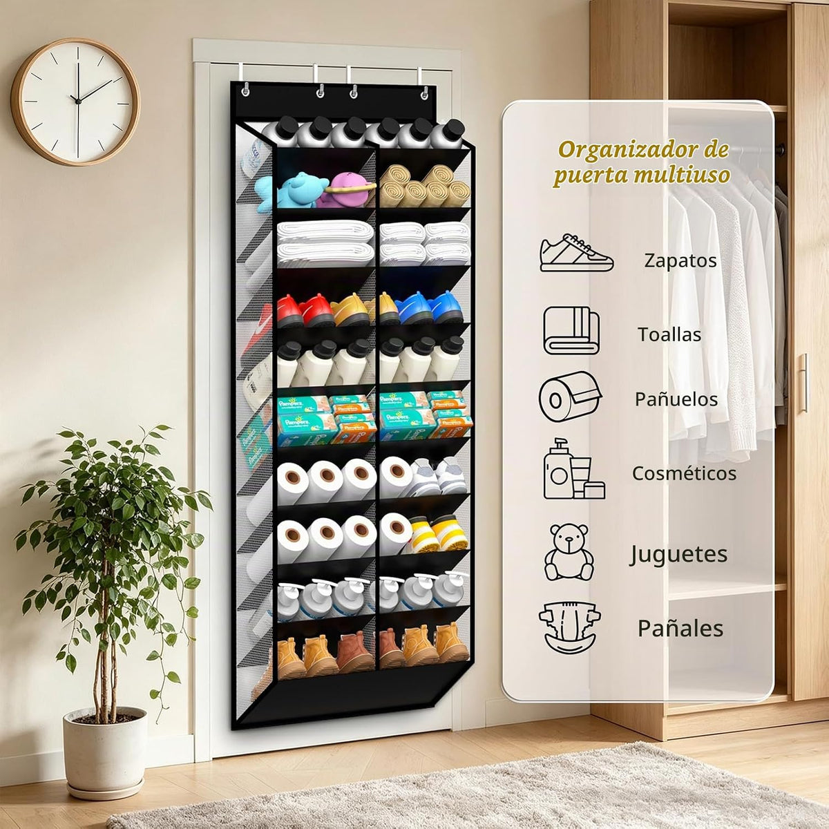 KEEPJOY Organizador de zapatos de gran capacidad para colocar sobre...