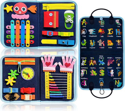 Gojmzo Busy Board Juguetes Montessori para Niños Pequeños y Niñas R...
