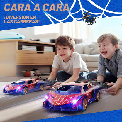 ZIROKAY Coche de control remoto de araña con luces de flash multico...