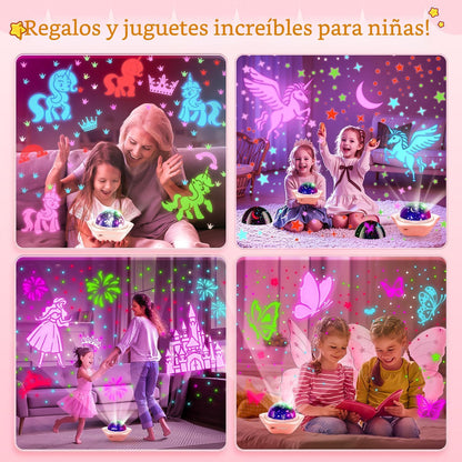 One Fire Juguetes para niñas, 6 películas de proyector de luz de un...