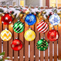 10 piezas de decoraciones navideñas colgantes para exteriores, rojo...