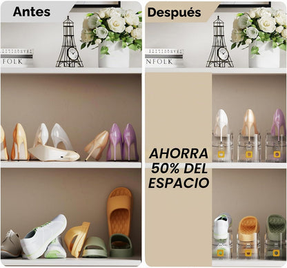 FENRUNXU Organizador de ranuras para zapatos para armario, organiza...