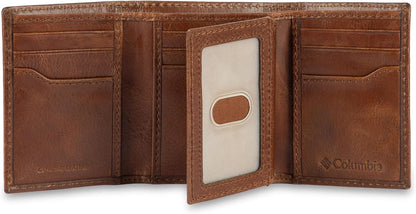 Columbia Billetera plegable delgada RFID para hombre con ventana de...