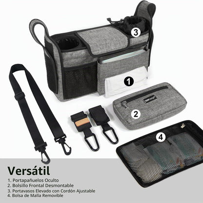 TOPDesign Organizador universal para cochecito de bebé, carrito de...