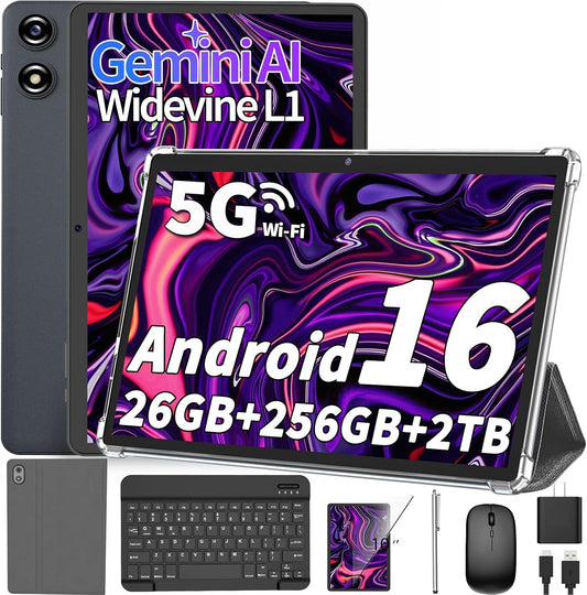 2026 Android 16 Tablet con teclado - Tableta electrónica de 10 pulg...