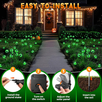 Cnuoky Decoraciones de Halloween al aire libre, paquete de 6 luces...