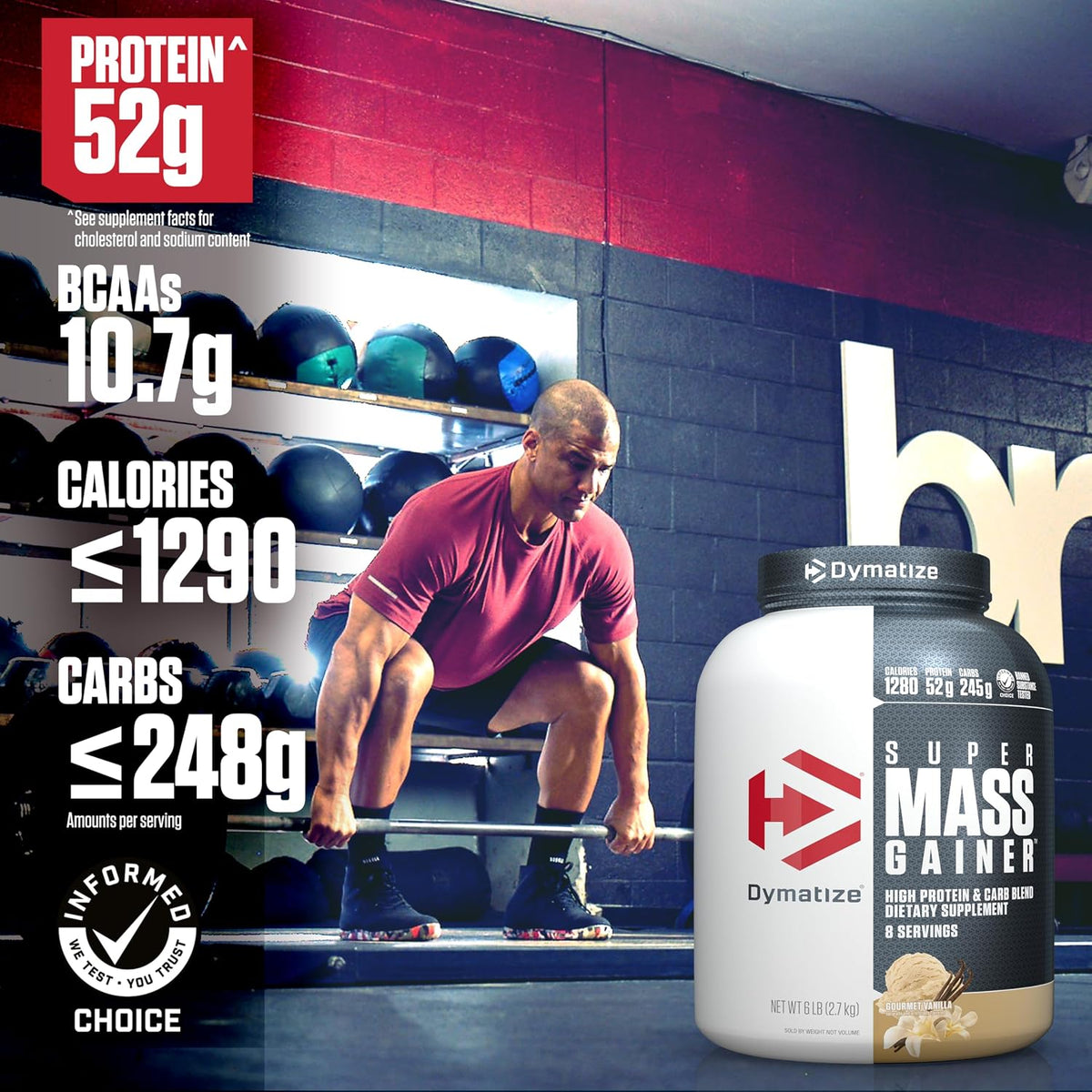 Dymatize Super Mass Gainer Polvo de Proteína, Vainilla Gourmet, 52g...