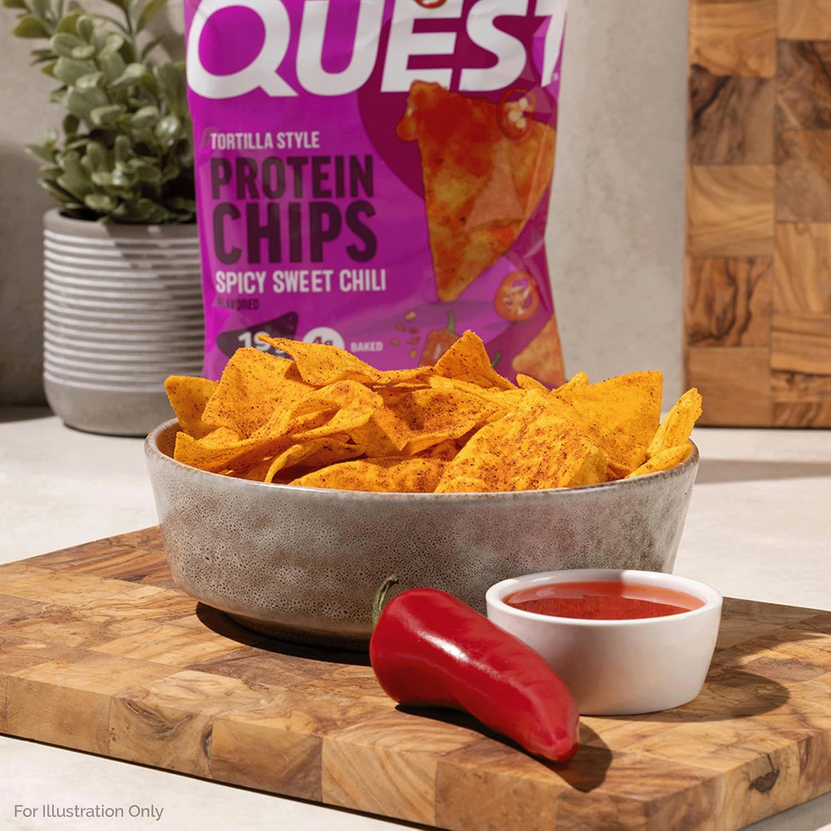 Quest Nutrition Spicy Sweet Chili Tortilla Chip, 0.67 oz de proteín...