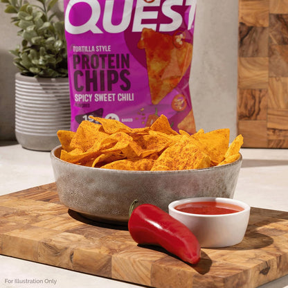 Quest Nutrition Spicy Sweet Chili Tortilla Chip, 0.67 oz de proteín...