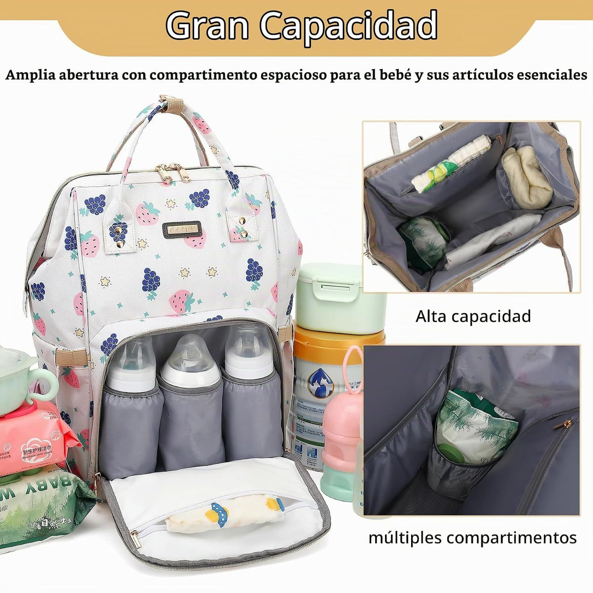GAIVP - Mochila para pañales, bolsas de pañales para bebés, niñas y...