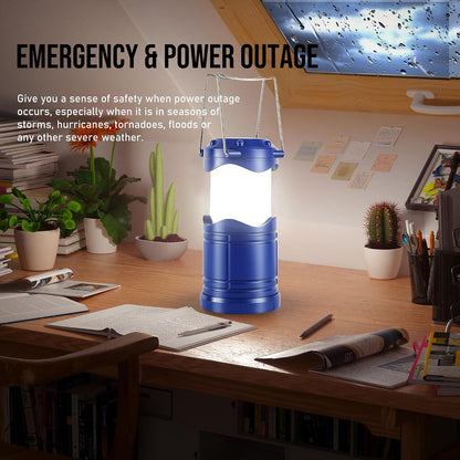 Lichamp Linterna LED de camping, paquete de 4 linternas alimentadas...