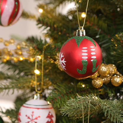 SHareconn 30 bolas de árbol de Navidad de 2.36 pulgadas, adornos ro...