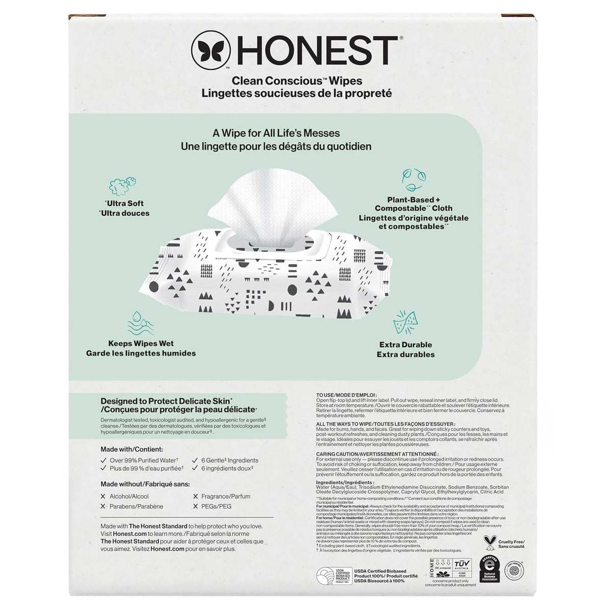 The Honest Company - Toallitas limpiadoras para bebé con 99% de agu...