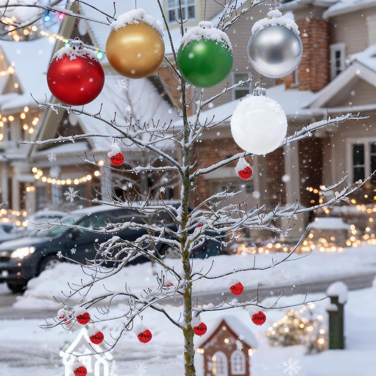 Huoety Bolas inflables de adornos de Navidad, decoración interior y...