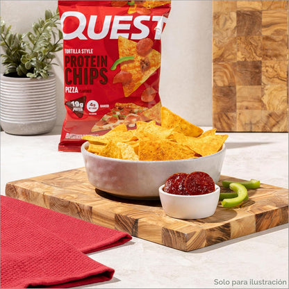 Quest Nutrition Pizza Tortilla Style Protein Chips, 0.74 oz de prot...