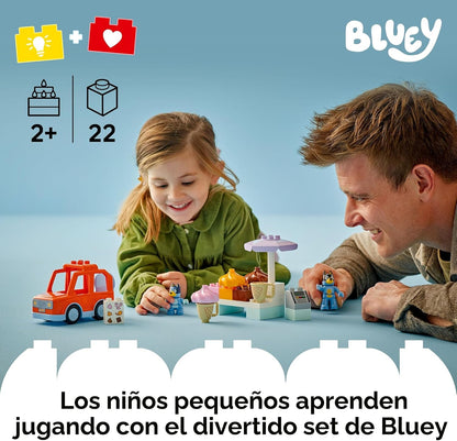 LEGO DUPLO Bluey Ice Cream Trip with Bluey - Juguete para niños peq...