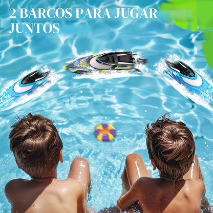 BEZGAR TX2P1,2 paquetes 30 KPH RC Barcos con maleta para niños | 2...