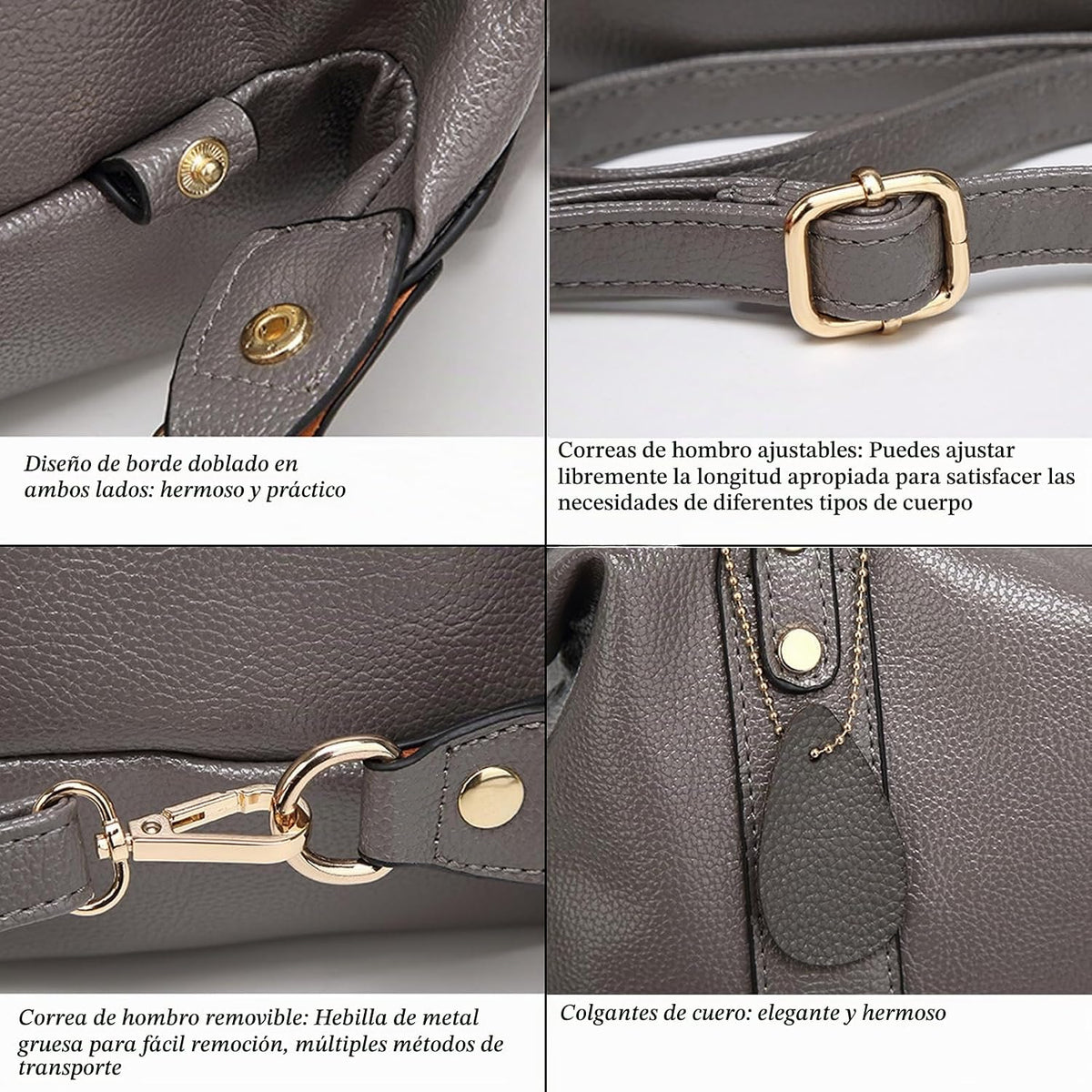 mcuvaec Bolsos y carteras para mujer, bolso de mano de cuero vegano...