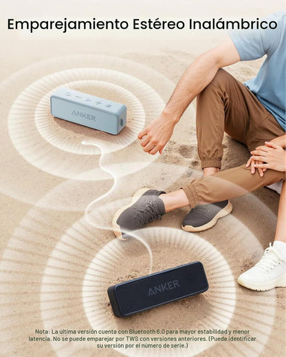 Altavoz Bluetooth portátil Anker soundcore 2, tiempo de reproducció...