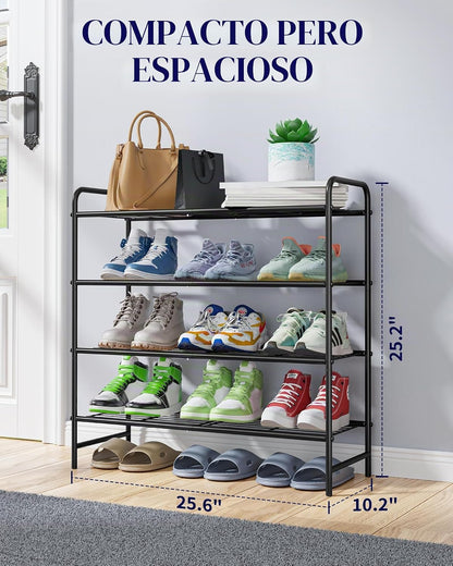 Kitsure Organizador de zapatos de acero inoxidable, 25.6" de ancho...