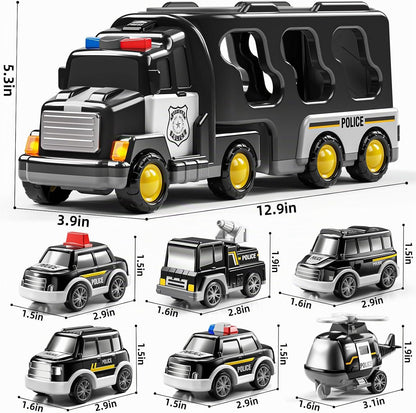 JUKUDAHU - Camión de policía de juguete para niños y niñas de 3 a 9...