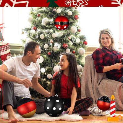 Tigeen 4 bolas de Navidad de ratón grande de 6 pulgadas para decora...
