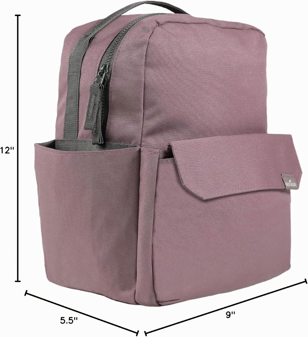 Mini Roo - Mochila para pañales, bolsa de bebé malva - 6 bolsillos...