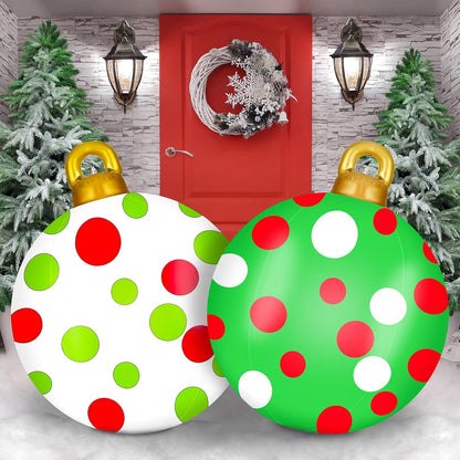Jetec 2 adornos inflables de Navidad de 32 pulgadas, rojo, verde, b...