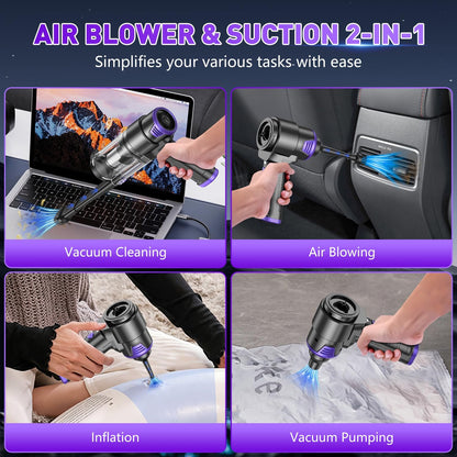 KMM Aspirador de mano para coche, aspiradora de mano 16000PA y plum...