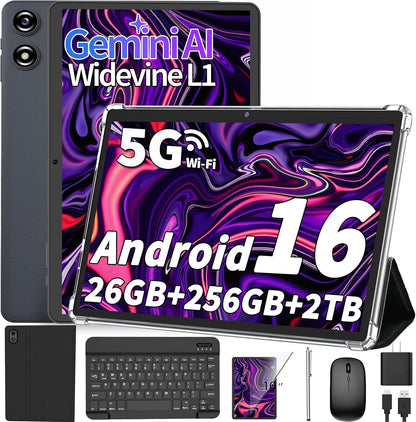 2026 Android 16 Tablet con teclado - Tableta electrónica de 10 pulg...