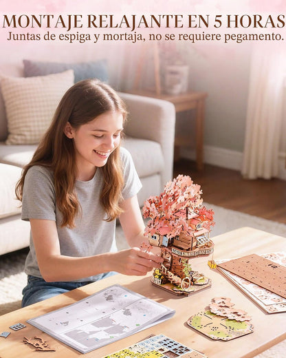 Rolife DIY Kits de Casa en Miniatura Sakura Tree House 12" Rompecab...