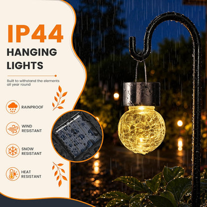 GIGALUMI Luces solares al aire libre colgante linterna decoración d...