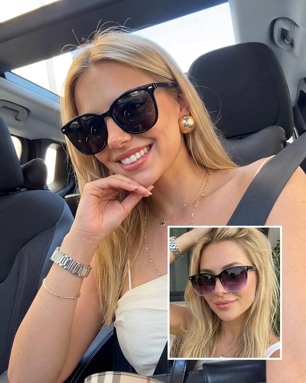 FIMILU 2 paquetes de gafas de sol para mujer, lentes polarizadas co...