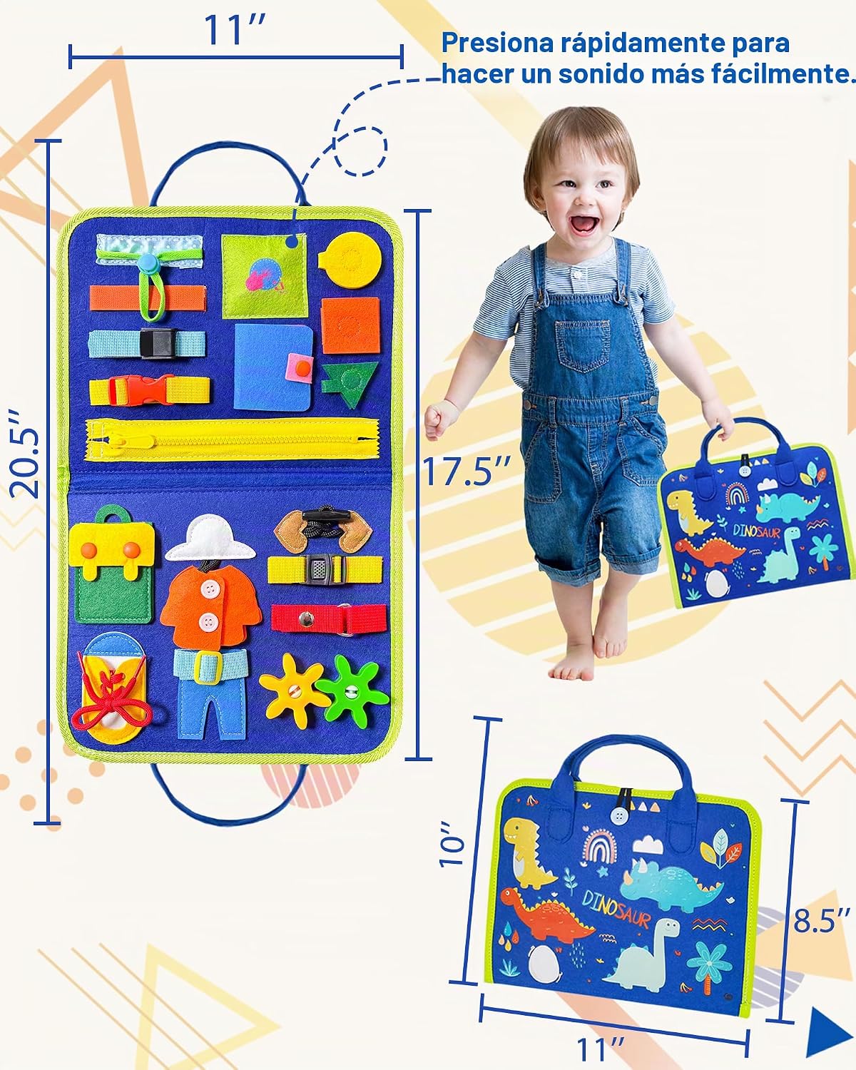 Exorany Busy Board Juguetes Montessori para Niños Pequeños y Niñas...
