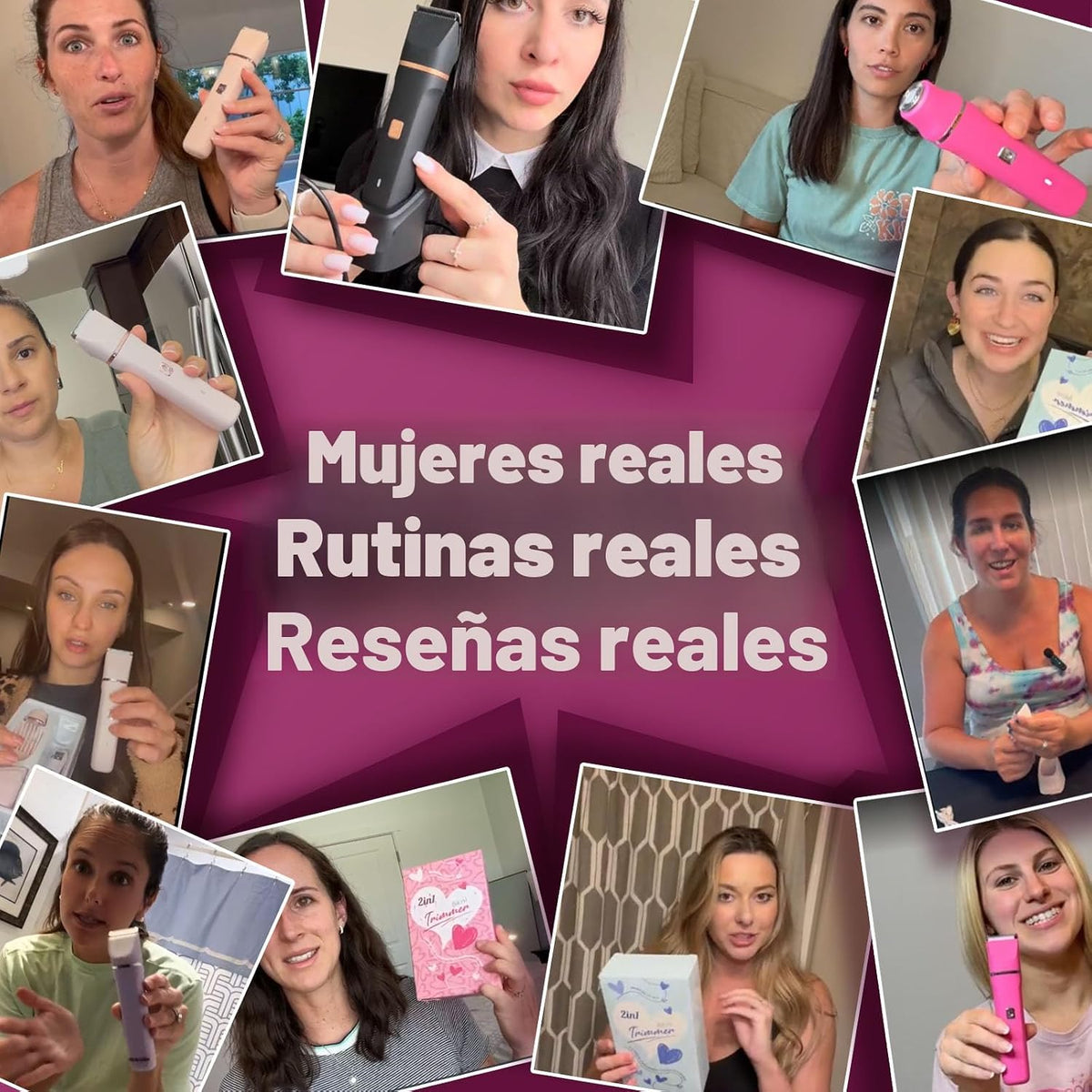 Risina Recortadora de bikini 2 en 1 para mujer, Afeitadora eléctric...