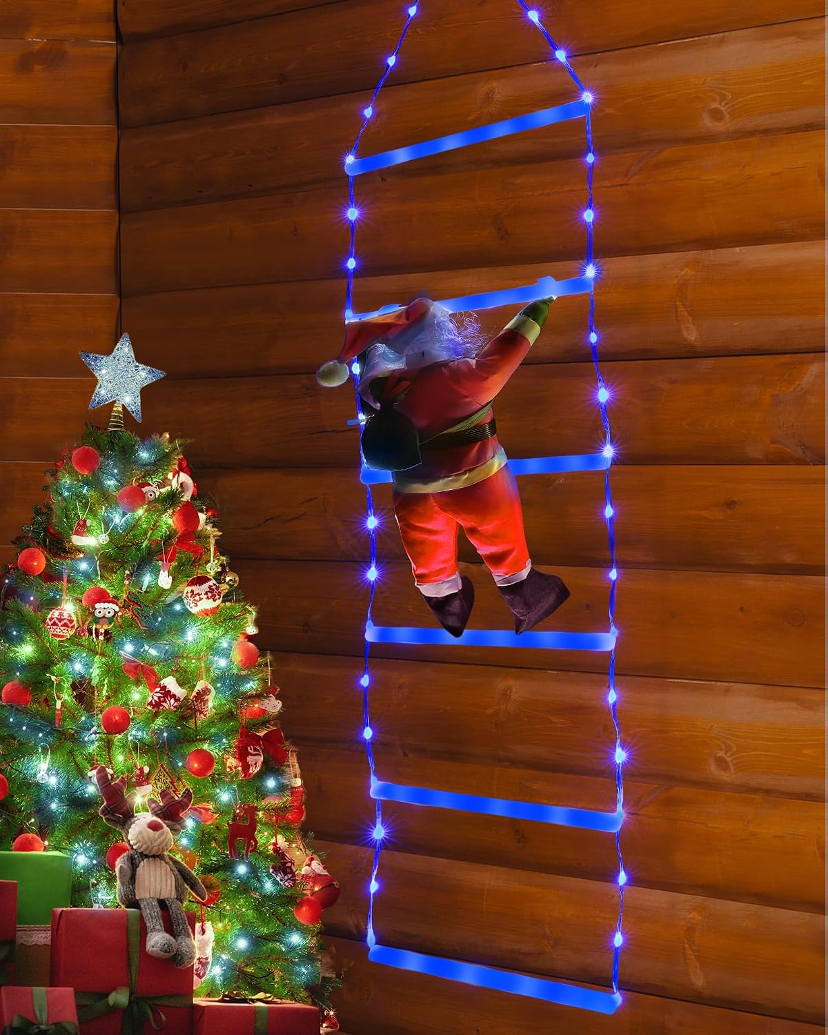 Toodour Luz LED de Navidad, luces decorativas de escalera de Navida...