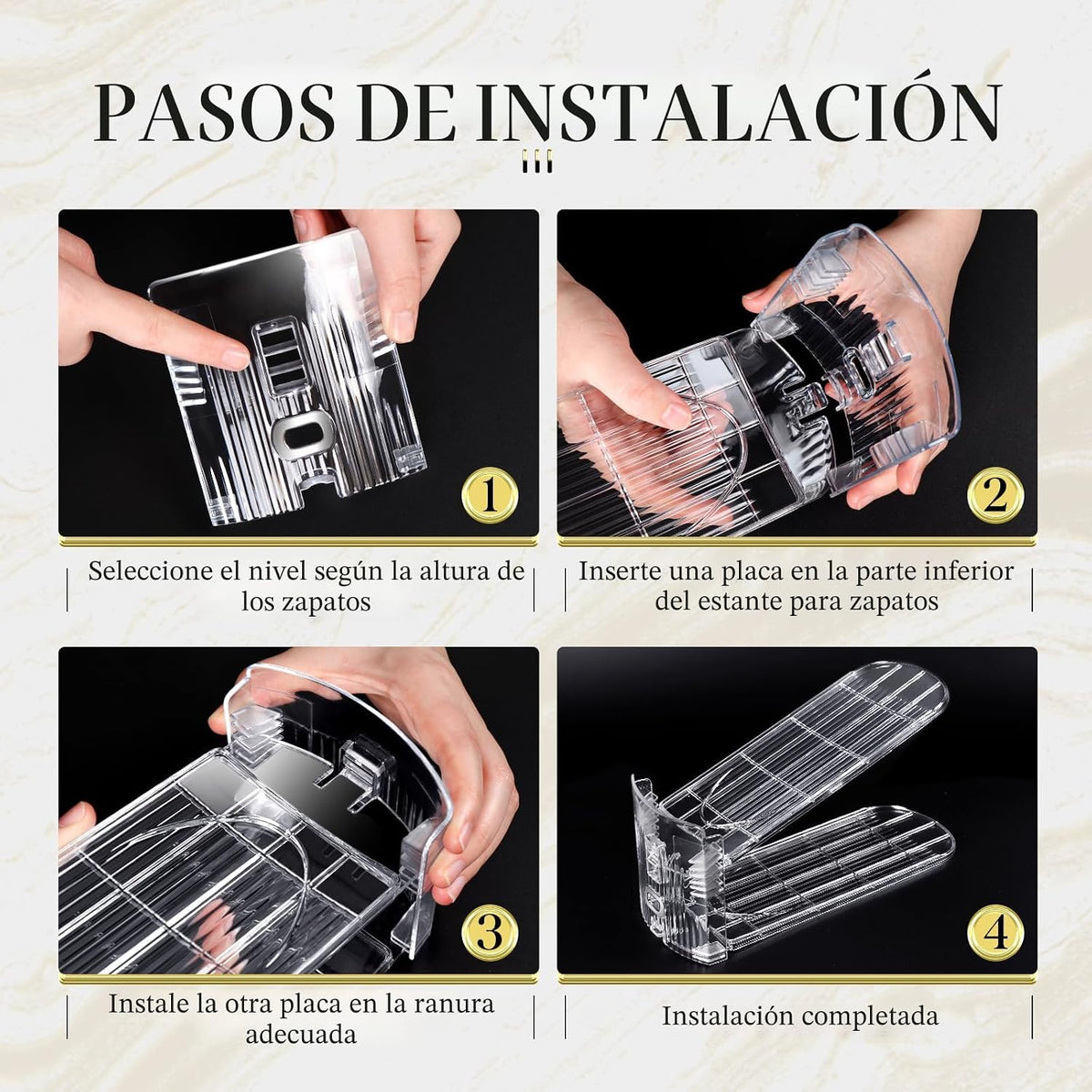 Tgzwme Organizador de ranuras para zapatos, paquete de 10 unidades,...